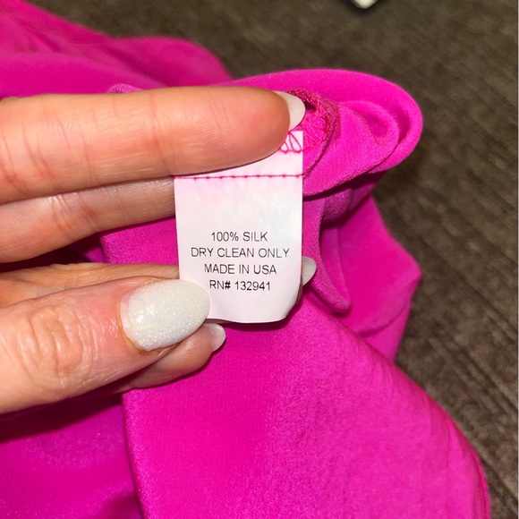 EUC Amanda Uprichard Pink 100% Silk Mini Dress- Medium - Picture 6 of 6